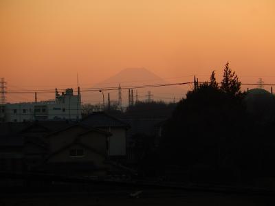 1月17日に見られた影富士(作成中)