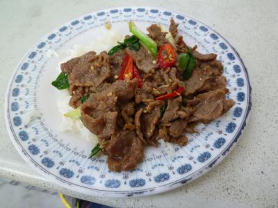 高雄滞在記(精進料理のスイーツ/自家菜園の野菜/香港発財焼臘店の広州炒飯テイクアウト/公有市場/近所をサイクリング/豊熱排骨専売店/老紀牛肉/茶の魔手の超級青茶/いただいたケーキ/縫い跡を隠すためのワッペン/武廟市場) 2019/01/13～01/30