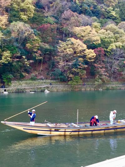 息子と保津川下り