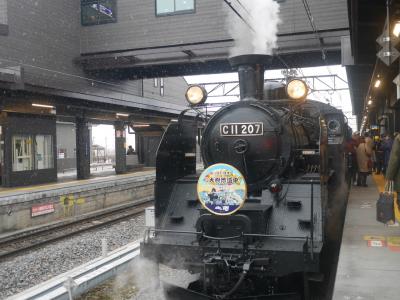 冬の車窓を肴に呑み鉄旅。～SL大樹と会津鉄道お座トロ列車～