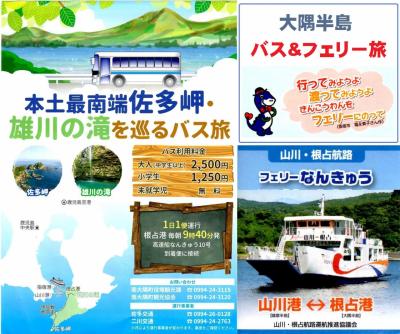 悪天候に振り回された離島航路旅・その9.本土最南端｢佐多岬｣と秘境｢雄川の滝｣を巡るバス旅&｢フェリーなんきゅう｣乗船記