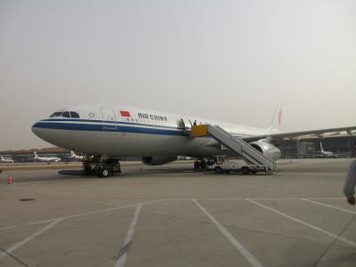 中国国際航空のビジネスクラス　バンコクから羽田