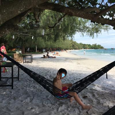 初カンボジア16か国目☆シアヌークビル～ロン島へ⑥ロン島トイビーチでまったり過ごす～～！
