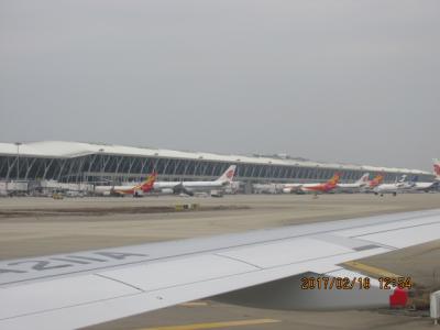 江南周遊（１２）上海浦東空港着。