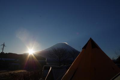 富士山のふもとでキャンプしました。