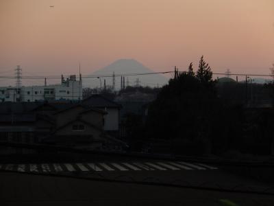 4月4日に素晴らしい影富士が見られました