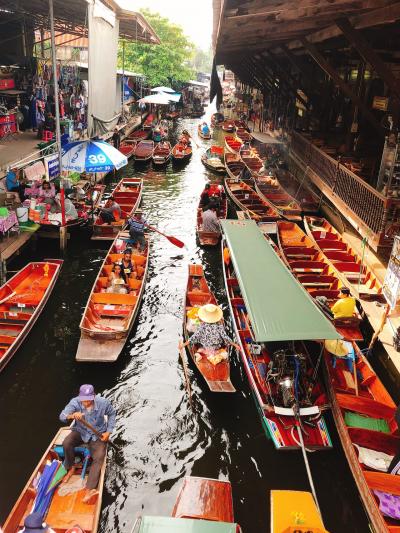 タイ バンコク&サムイ島旅行 ⑤水上マーケット、像乗りを楽しむ
