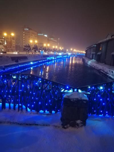 冬の札幌、小樽イルミネーション冬景色