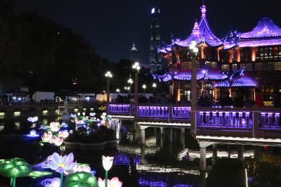 武漢から上海へ、夜の豫園散策