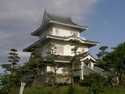 騎西城と隣接する公園（多目的広場）の三色フジを堪能