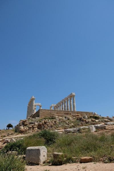ギリシャ観光２０１９　アテネ近郊とエーゲ海クルーズ　その３　スニオン岬のポセイドン神殿とリカヴィトスの丘