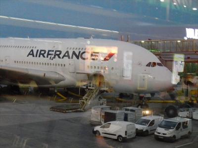 エールフランスのA380機で CDG → PVG （上海プートン）ビジネスクラスシート & ラウンジ情報