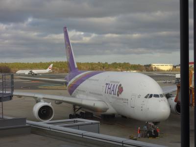 2019年春休みの旅　タイ航空A380  ファーストクラス　成田→バンコク　搭乗記