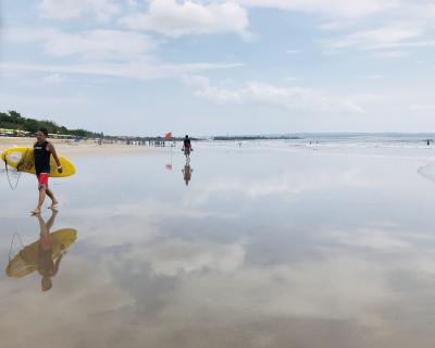バリで年越し 2018-2019 (3) ユウニ塩湖のように綺麗だったクタビーチ