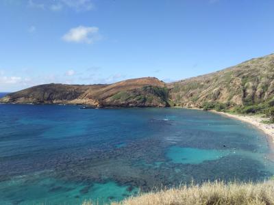 ダイヤモンドヘッド登山とハナウマ湾海水浴