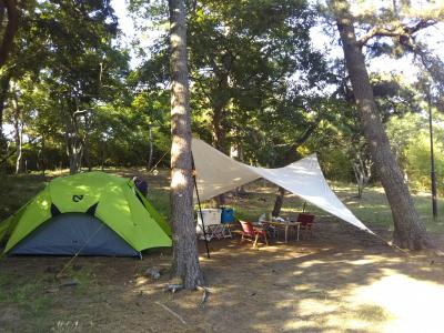 富津キャンプ場で潮干狩り