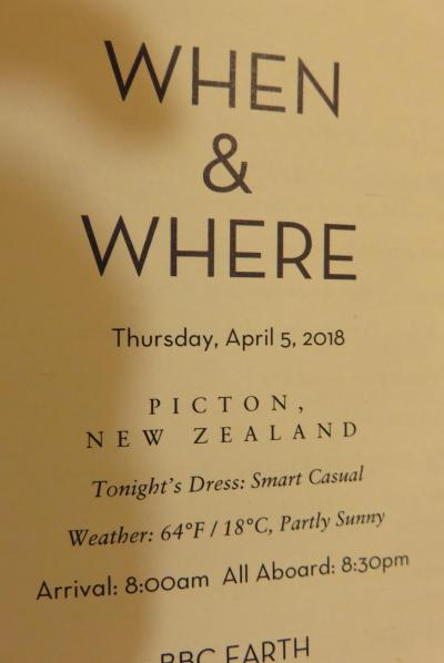 41泊 Nordam★6★Thursday, April 5.2018 Picton, N Z