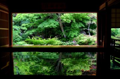 初夏の新緑　逆さ紅葉の「寿福寺」「御橋観音」「眼鏡岩」