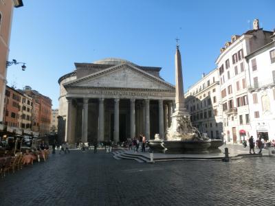 2019GW イタリア10：世界遺産ローマ コロンナ広場とサンタゴスティーノ教会とパンテオン