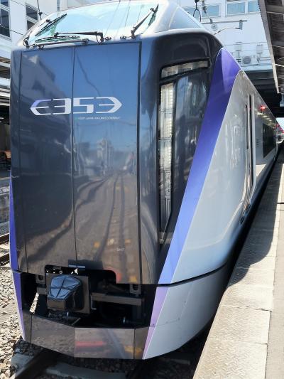 あずさ3号 船橋-新宿-松本（9号車3A）乗車風景 ☆旅行記公開5600