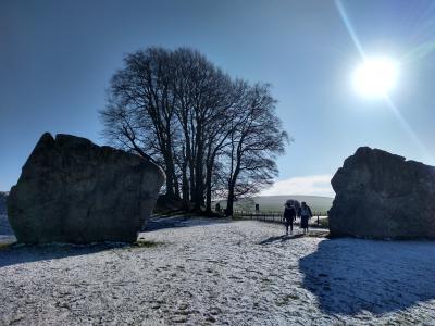 1月のイングランド1人旅　雪解けのAvebury