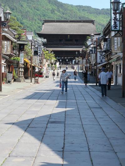 信州令和61　善光寺a  仁王門-山門あたり　七千枚余の石畳　☆朝一番/静かな参道を往く