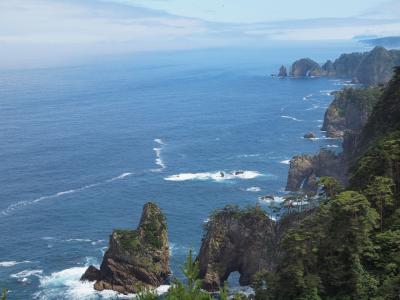 夏の岩手県ドライブ旅No.3＜龍泉洞＆三陸海岸＞美しい龍泉洞　北川食堂で三陸丼　北山崎と鵜の巣断崖