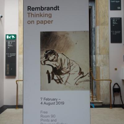 ロンドンを歩く。(2.3) 大英博物館でレンブラント展 Thinking on Paper を見て来ました。