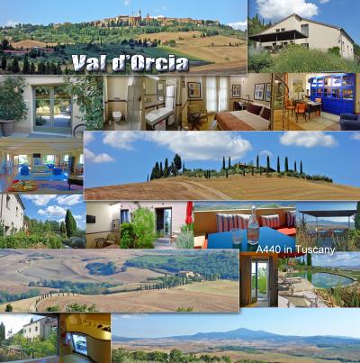 トスカーナ街巡り＋ローマ ９ -絶景のオルチャ渓谷、ピエンツェ観光、A440 in Tuscany宿泊、温泉の村、バーニョ・ヴィニョーニ-