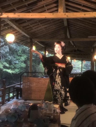 京都  川床料理と舞妓さん～嵐山鵜飼見物