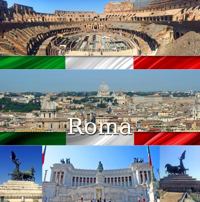 トスカーナ街巡り＋ローマ １１ -ローマ観光、オープンホテルのブリティシュモダンのDamaso Hotelに宿泊、ルーフトップバー最高-