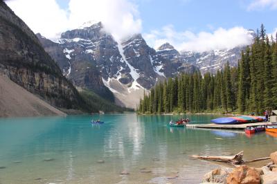 初夏のカナディアン・ロッキー2019 Day4-3（湖畔から観たMoraine Lake）