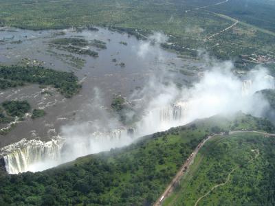 アフリカ縦断の思い出　ビクトリアの滝ヘリコプターライド！
