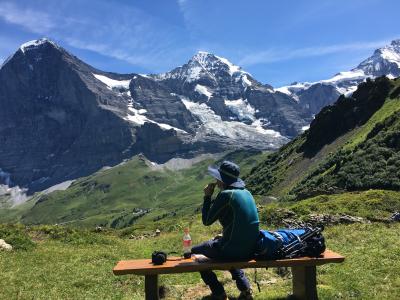 スイス　アルプスの絶景とパリ、ウィーン観光18日間②メンヒスヨッホ、メンリッヒェン　トレッキング