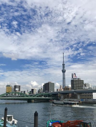 夏休みの東京♪②充実の充実の1日☆Ｍさんと楽しいランチ♪長谷川きよしさんのコンサートと隅田川の夜景散歩♪