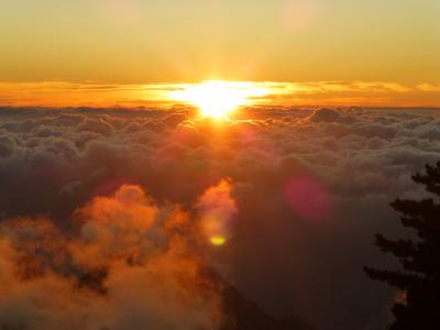 ７日目：黄山の光明頂は日の出も日の入りも綺麗です