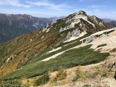 紅葉真っ盛りの燕岳に登頂。