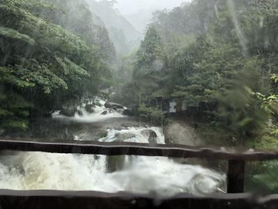 台風直撃！白谷白雲峡でビビル！