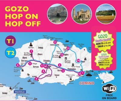 マルタ(島)共和国 & シチリア島(イタリア)旅 -ゴゾ島観光終日(Hop-on-hop Bus)+Tranport編- -2019-