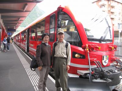 マッターホルンを望むスイス旅行(その３　ベルニナ鉄道）