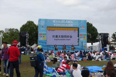 もうすぐ臨港パークのパブリックビューイング