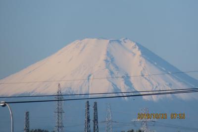 富士山の初冠雪を見ました。