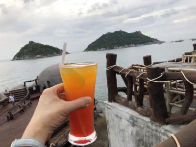 タオ島2  テキーラ サンライズ飲んで  ファイアー ダンスの夜