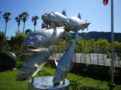 富津の金谷で絵を見てアジフライ