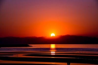 真玉海岸の夕日　2019秋