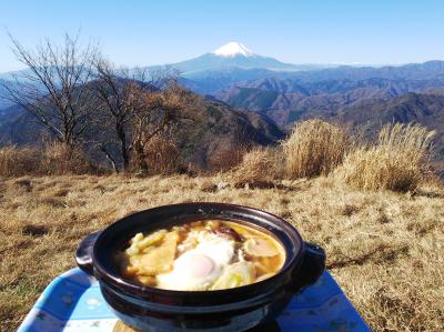 鍋割山で富士山眺めながら鍋焼きうどん【表丹沢県民の森から周回】