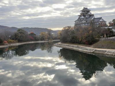 紅葉の後楽園　電動バイクで直島