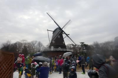 ふなばしアンデルセン公園　雪が降る、トリックアートも面白い