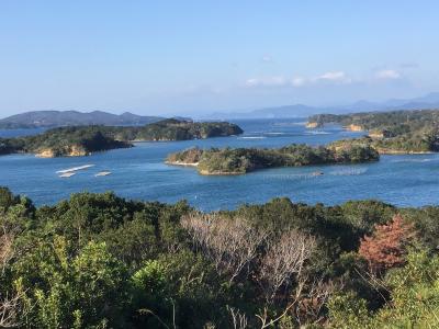 桐垣展望台からの景色を～安乗崎灯台