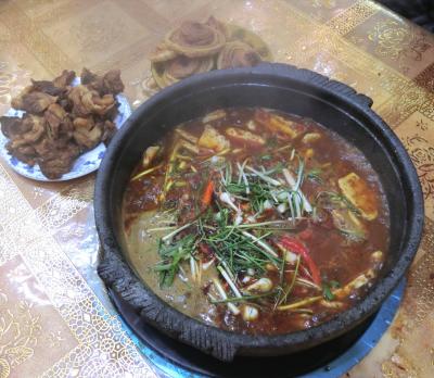 2020年 1月　貴州省・大方　豆製品の故郷で食す豆干火鍋。